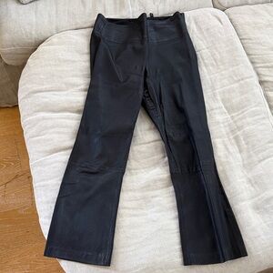 Theory cropped leather Pants - Black